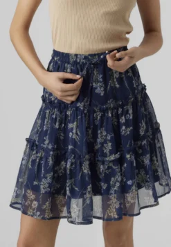 Vero Moda Vmsmilla Short Frill Skirt - A-Line Skirt - Night Sky/Vega -Esprid Shop 019f16d8e3b74411bd521c539bc5fbda