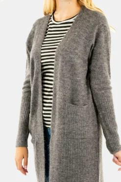 ICHI Kamara - Cardigan - Grey -Esprid Shop 037b6a4d3699441aa2d16aa7be976a6c