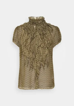 Saint Tropez Liljasz Crinkle - Button-Down Blouse - Green Fresco