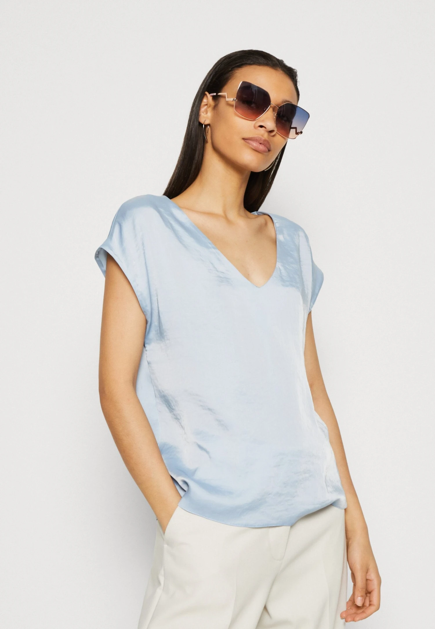 Anna Field Basic T-Shirt - Light Blue 4 Anna Field Basic T-Shirt - Light Blue - Image 4