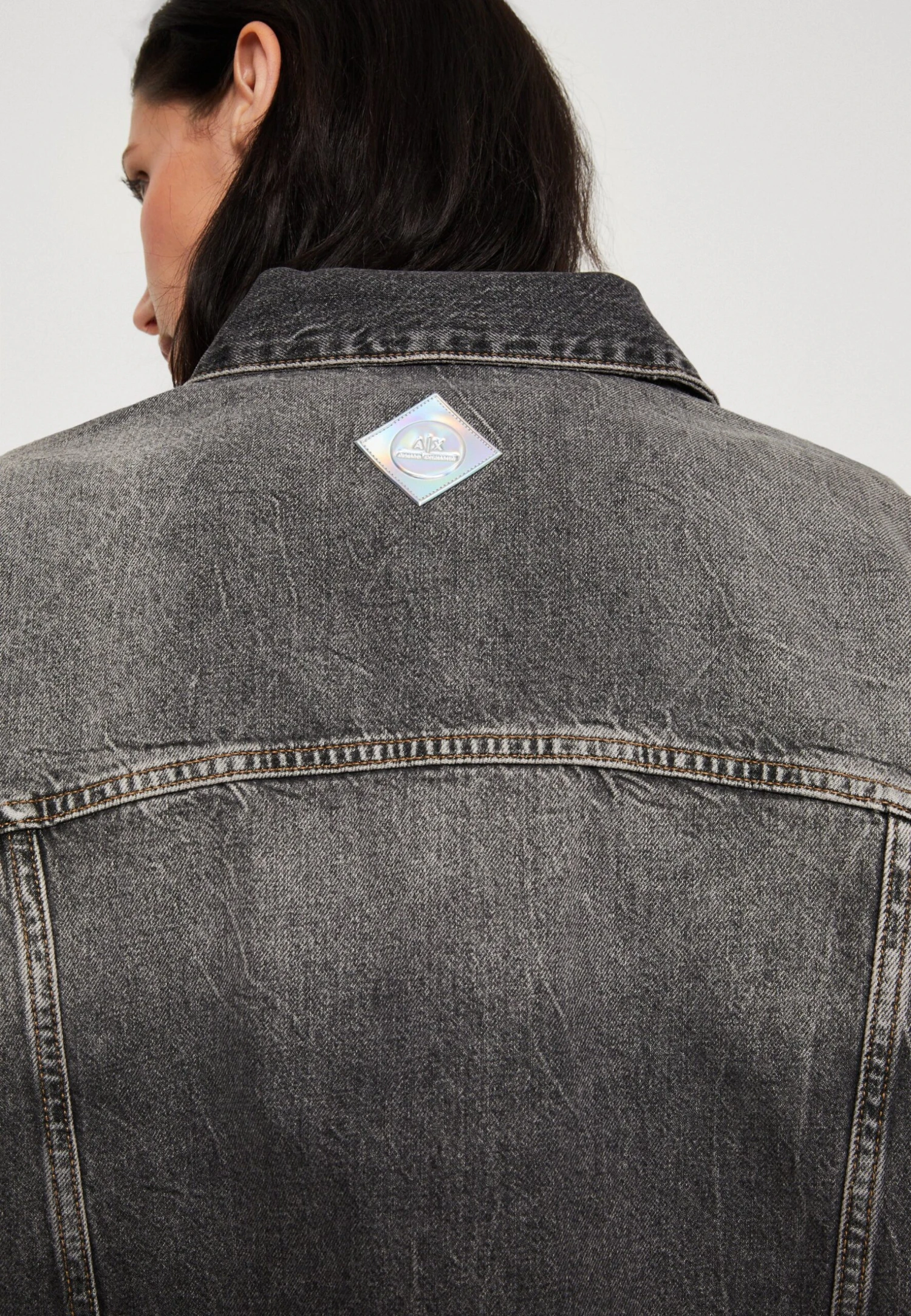 Armani Exchange Jacket - Denim Jacket - Grey Denim 6 Armani Exchange Jacket - Denim Jacket - Grey Denim - Image 6