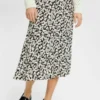 ESPRIT Gemusterter - A-Line Skirt - Black