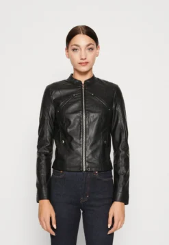 Vero Moda Vmfavodona Jacket - Faux Leather Jacket - Black
