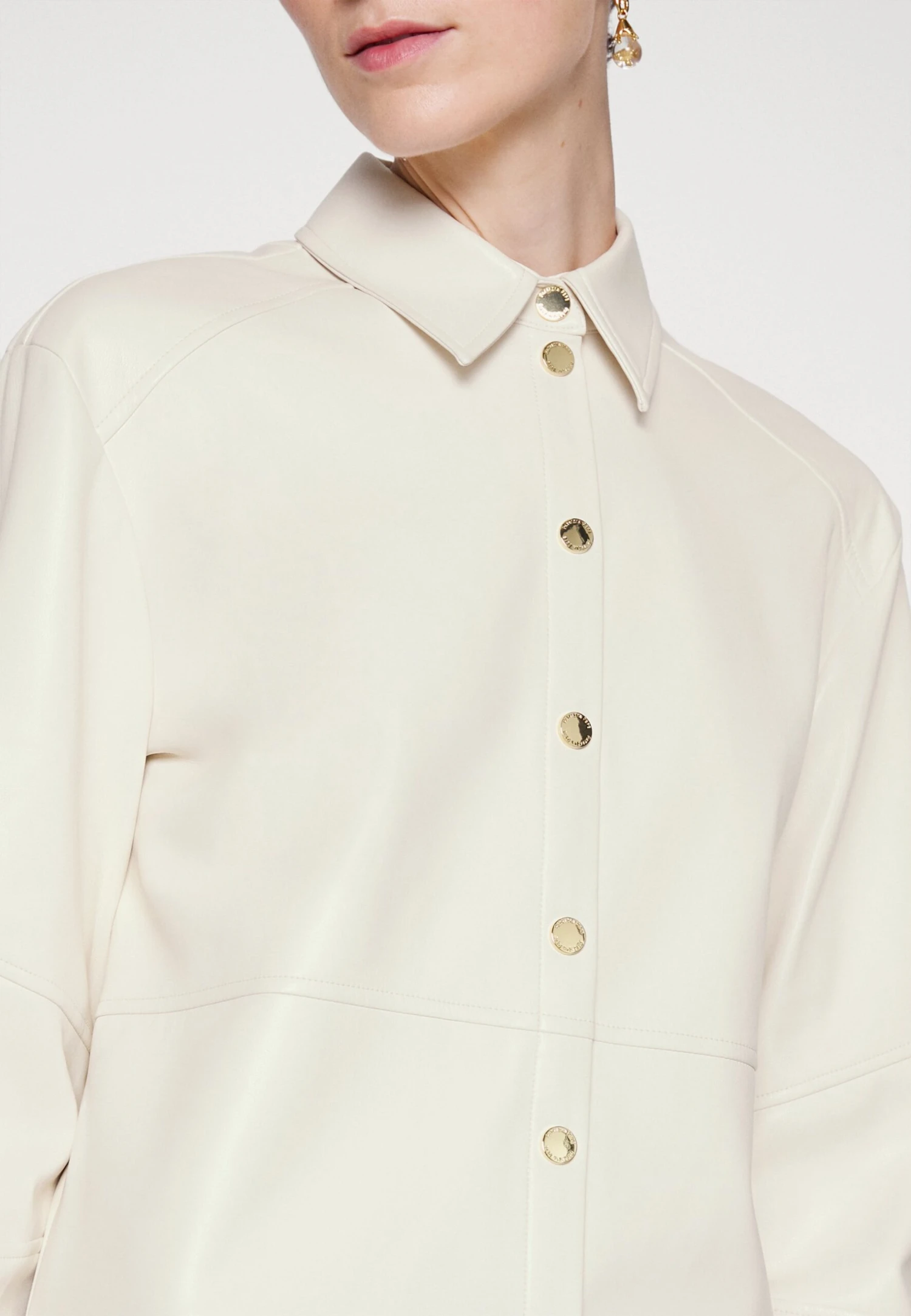 Patrizia Pepe Camicia - Button-Down Blouse - White 6 Patrizia Pepe Camicia - Button-Down Blouse - White - Image 6
