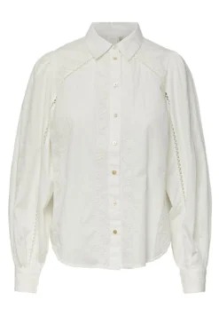 YAS Kenora Ls S Noos - Button-Down Blouse - Star White -Esprid Shop 5063774bbc22486e89faa2cdc91e8dac