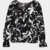 Vero Moda Curve Vmpolliana V-Neck Top- Blouse - Black/Polliana