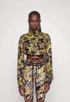 Print Logo Couture - Blouse - Black/Gold