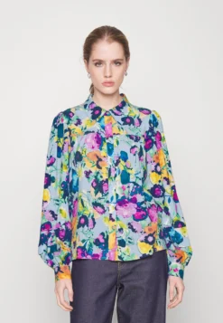 Yasannina Shirt - Button-Down Blouse - Blue