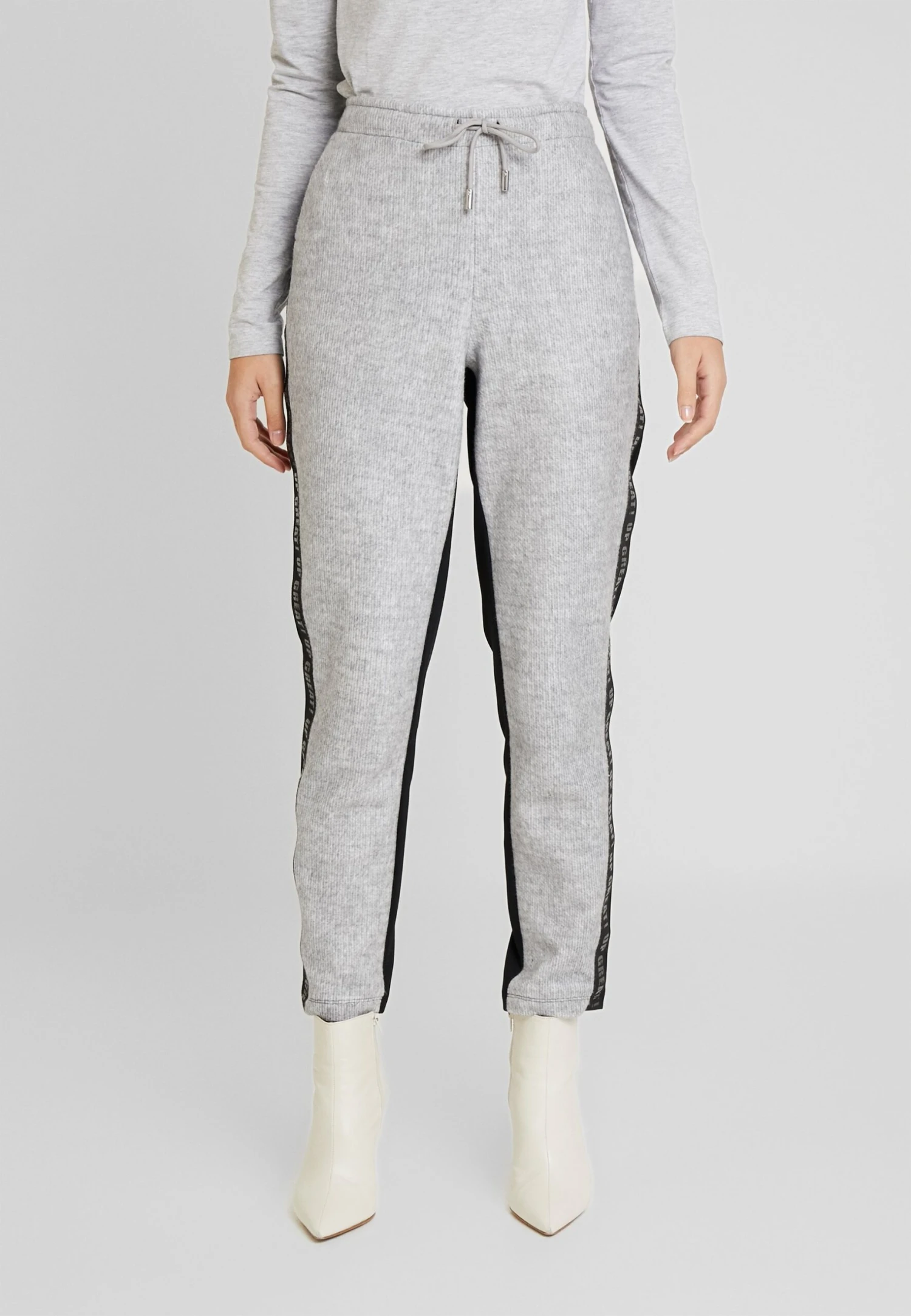 CARTOON Trousers - Light Grey Melange 1 CARTOON Trousers - Light Grey Melange