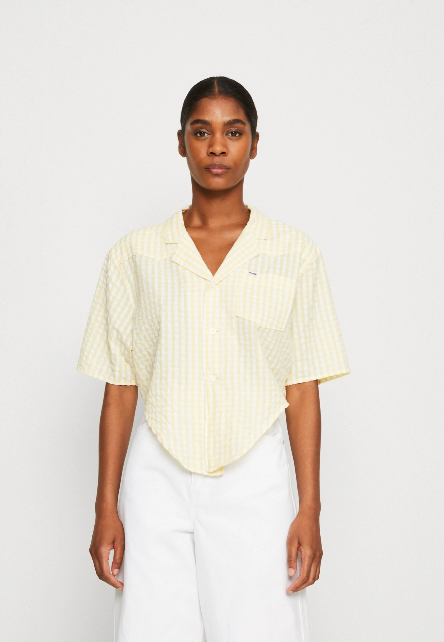 Wrangler Tie Resort Shirt - Button-Down Blouse - Pale Banana 1 Wrangler Tie Resort Shirt - Button-Down Blouse - Pale Banana