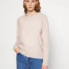 Selected Femme Slflulu Ls O-Neck B - Jumper - Birch Melange