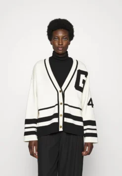 Gant V-Neck Cardigan - Cardigan - Ebony Black