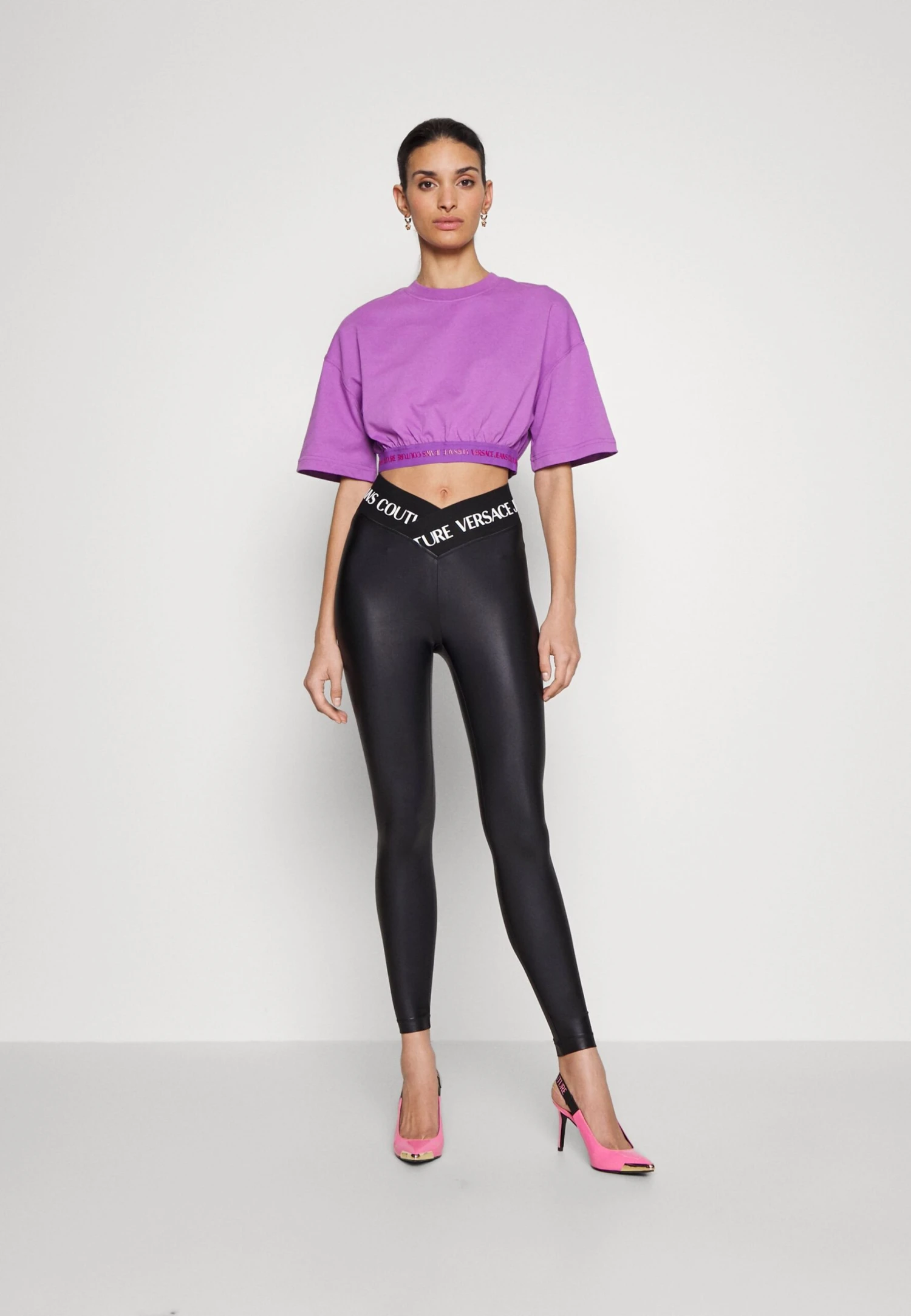 Lycra Shiny - Leggings - Trousers - Black 1 Lycra Shiny - Leggings - Trousers - Black