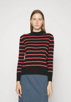 Marine Stripe - Jumper - Coral Pink/Black