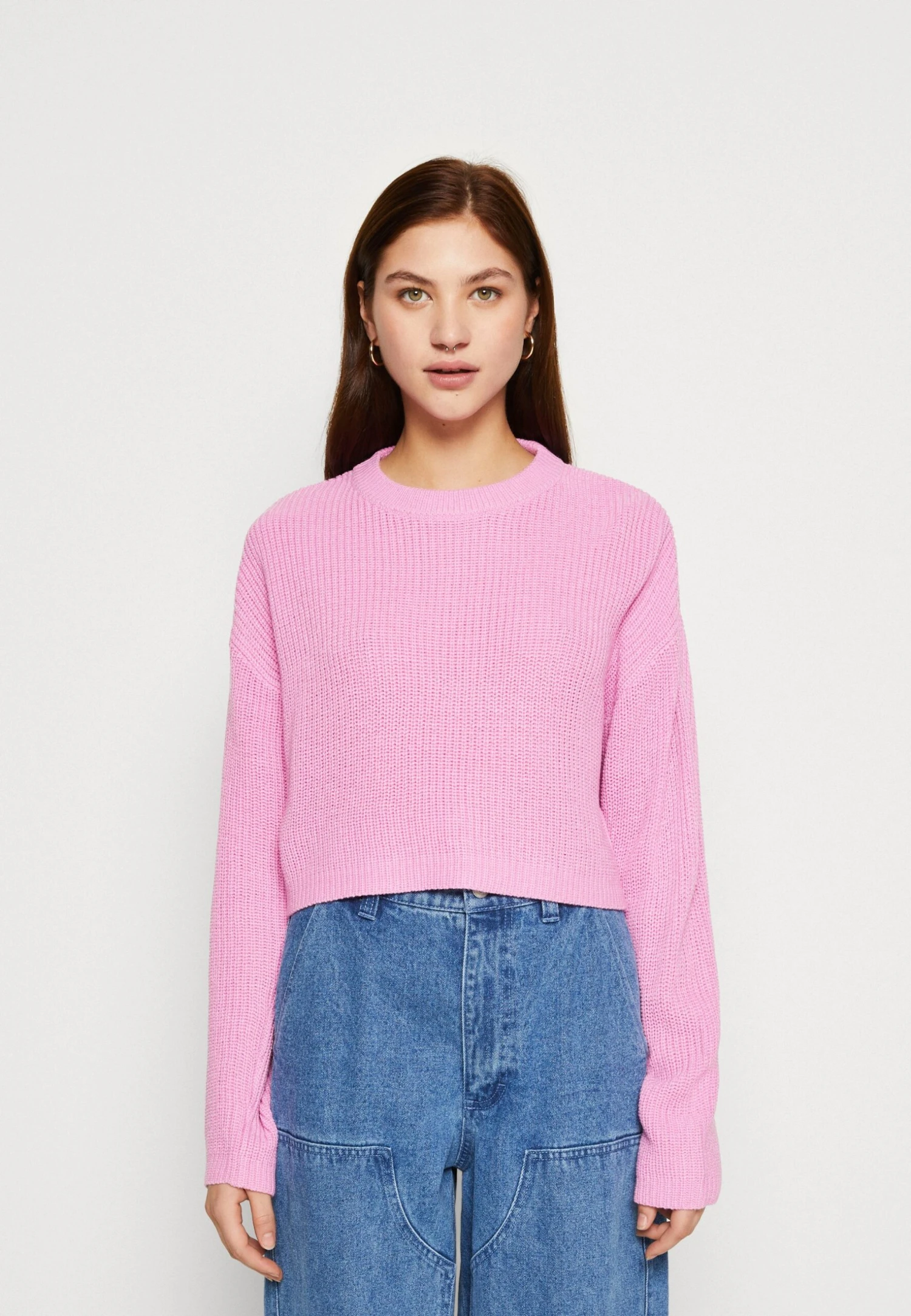 ONLY Malavi L/S Cropped - Jumper - Begonia Pink 1 ONLY Malavi L/S Cropped - Jumper - Begonia Pink