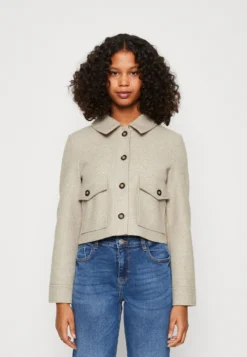 Vero Moda Vmvibe- Summer Jacket - Silver Mink Melange