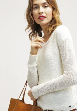 ONLY Onlgeena Xo Ls Noos - Jumper - Cloud Dancer -Esprid Shop 99e85c402d0b4cb1856634f808417d47