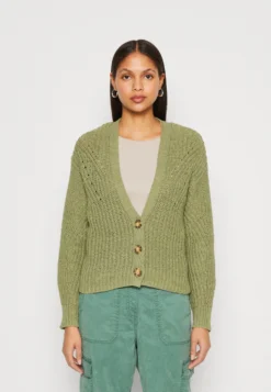 ESPRIT Tape Stitch - Cardigan - Light Khaki