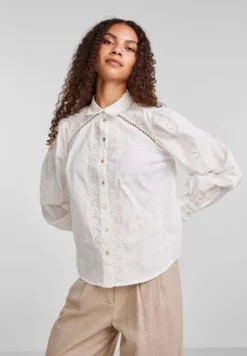YAS Kenora Ls S Noos - Button-Down Blouse - Star White