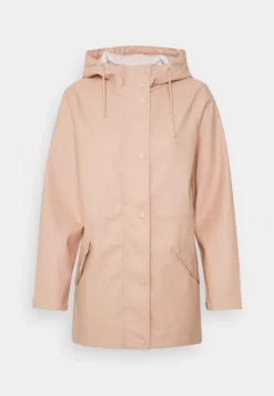 Vero Moda Petite Vmmalou Coated Jacket - Waterproof Jacket - Mahogony Rose