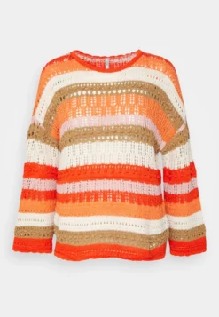 ONLY Onlmasha Life O Neck - Jumper - Georgia Peach/Rose Smoke /Flame/Pumie Stone/Sierra