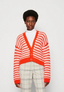 ESPRIT Chunky Tape - Cardigan - Orange Red