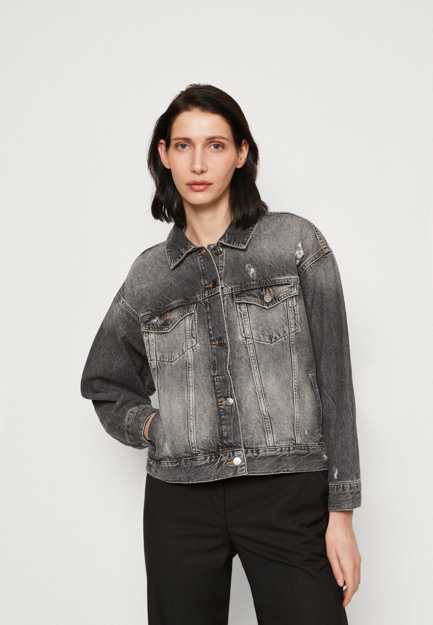 Armani Exchange Jacket - Denim Jacket - Grey Denim 1 Armani Exchange Jacket - Denim Jacket - Grey Denim