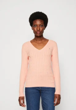 Gant Stretch V Neck - Jumper - Guava Orange
