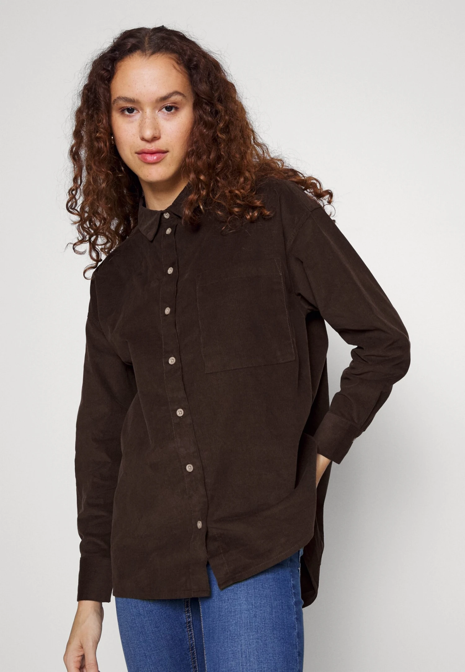 B.young Bydinia Loose - Button-Down Blouse - Java 4 B.young Bydinia Loose - Button-Down Blouse - Java - Image 4