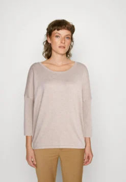 Saint Tropez Milasz R-Neck - Jumper - Doeskin Melange