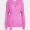 Vila Viliomy Open Ka - Cardigan - Fuchsia Pink
