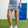 Chessboard Skirt - Mini Skirt - Ice