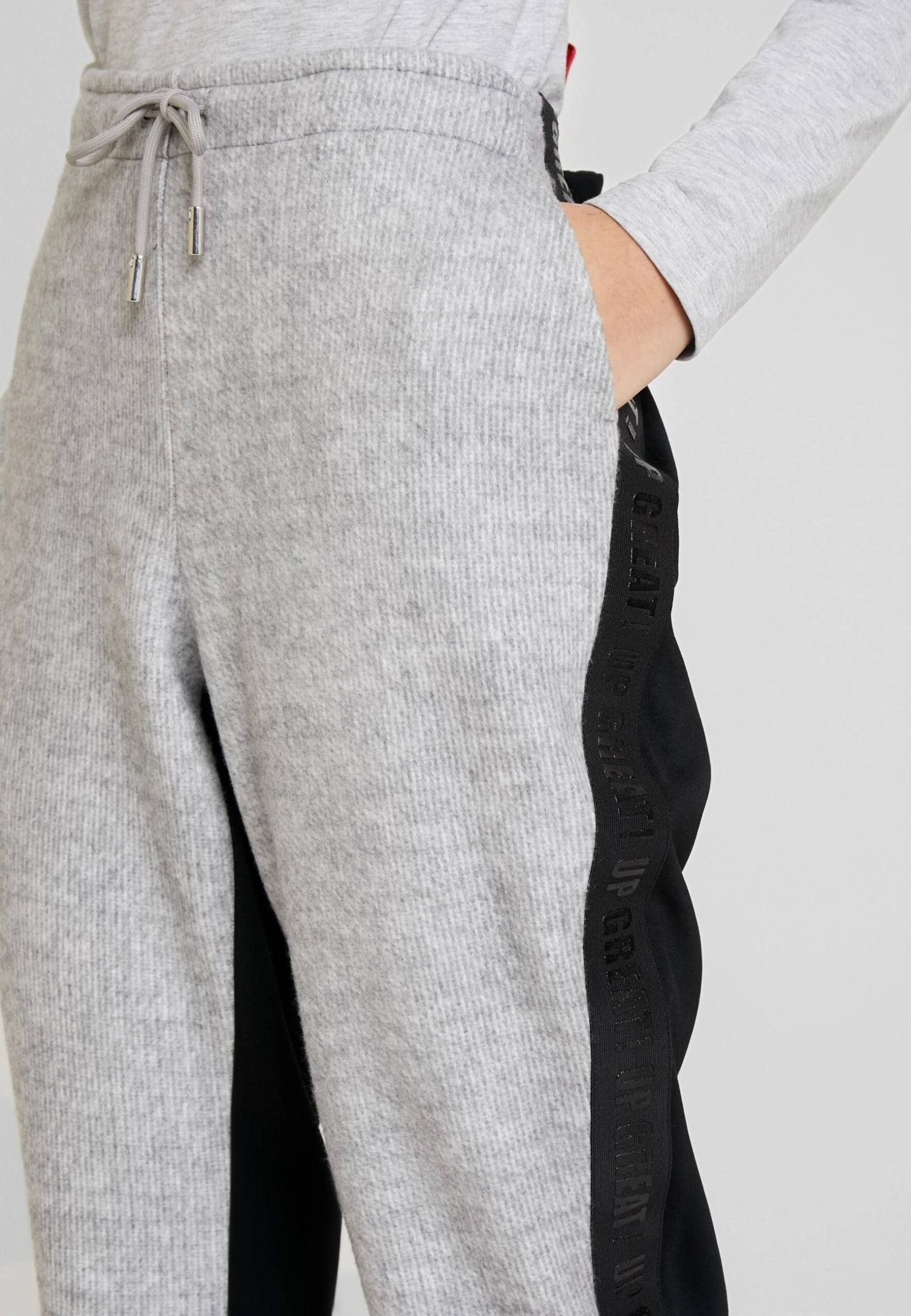 CARTOON Trousers - Light Grey Melange 5 CARTOON Trousers - Light Grey Melange - Image 5