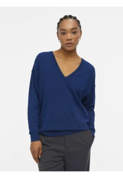 Object Objthess O Neck Noos - Jumper - Estate Bluedetail Melange