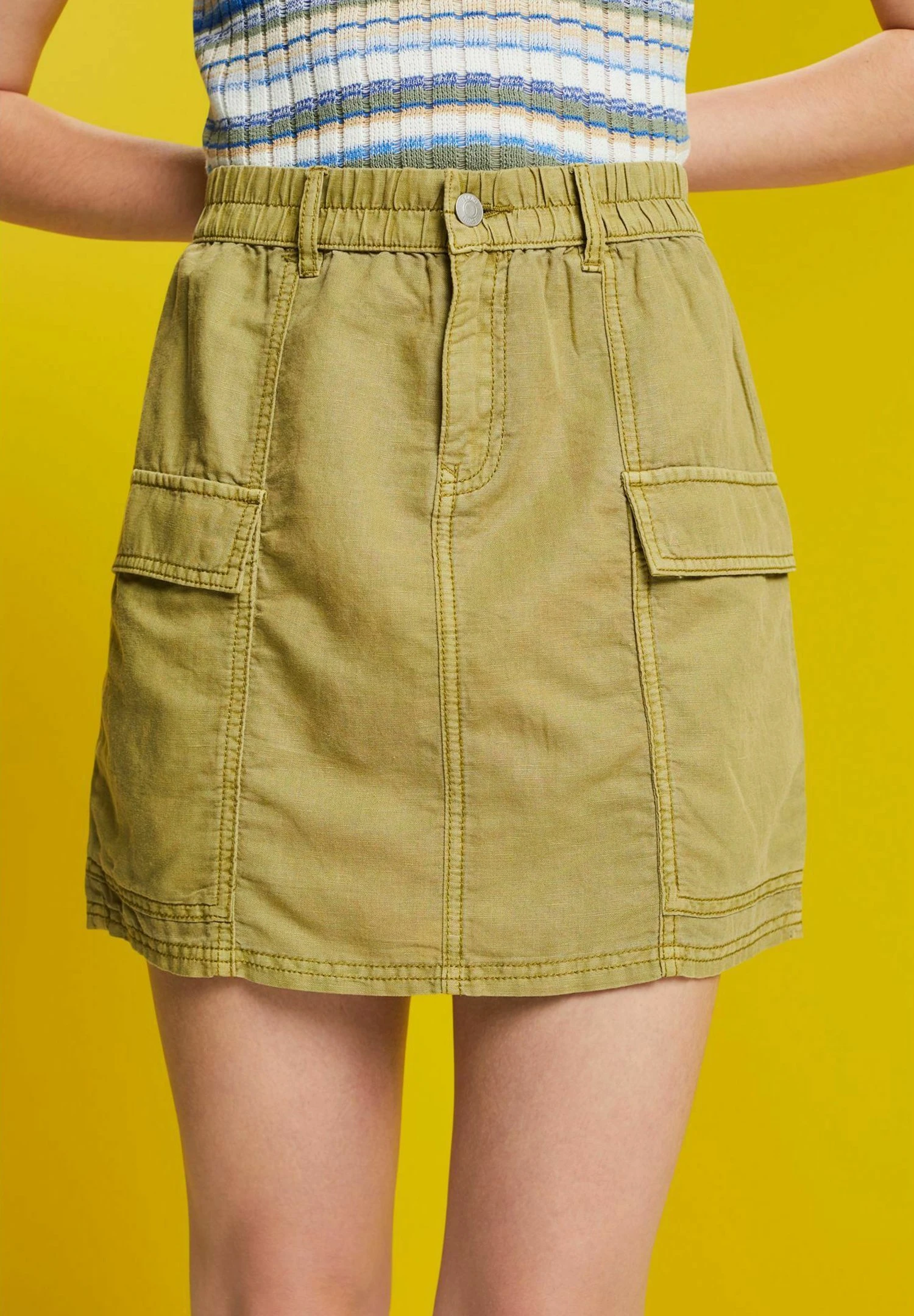 Edc By Esprit Denim Skirt - Pistachio Green 7 Edc By Esprit Denim Skirt - Pistachio Green - Image 7