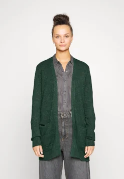 Vila Viril Open Ls - Noos - Cardigan - Pineneedle/Dark Melange