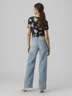 Vero Moda Vmeasy Tie - Blouse - Black/Multi-Coloured -Esprid Shop e88c68a003694177a2807dd9cf233620