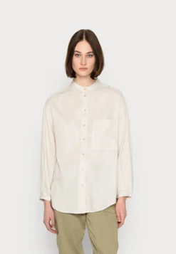 Marc O'Polo Blouse Long Sleeve Stand Up Collar Long Shape Button Down - Blouse - Multi