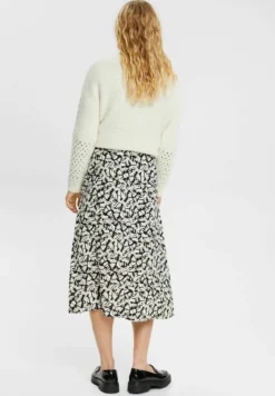 ESPRIT Gemusterter - A-Line Skirt - Black -Esprid Shop ed7b890ec61840a6bd10aacec81110af