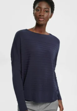 ESPRIT Striped - Jumper - Navy