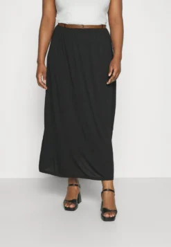 Vero Moda Curve Vmlinn Belt Ankle Skirt - Maxi Skirt - Black