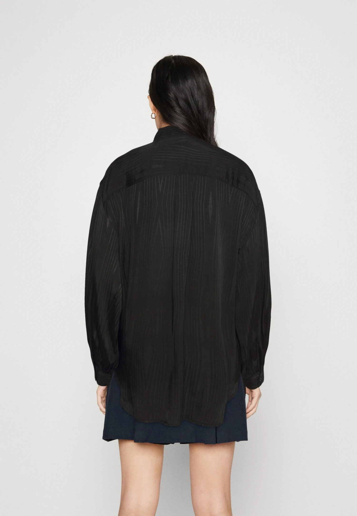 Monki Button-Down Blouse - Black 3 Monki Button-Down Blouse - Black - Image 3